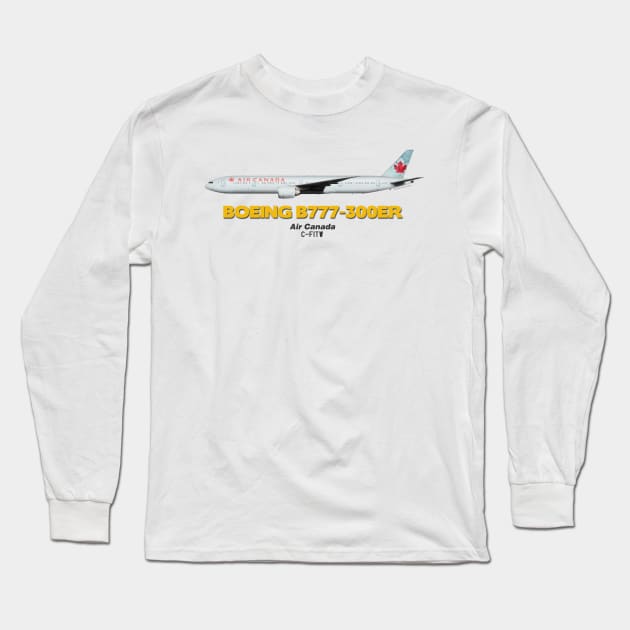 Boeing B777-300ER - Air Canada Long Sleeve T-Shirt by TheArtofFlying